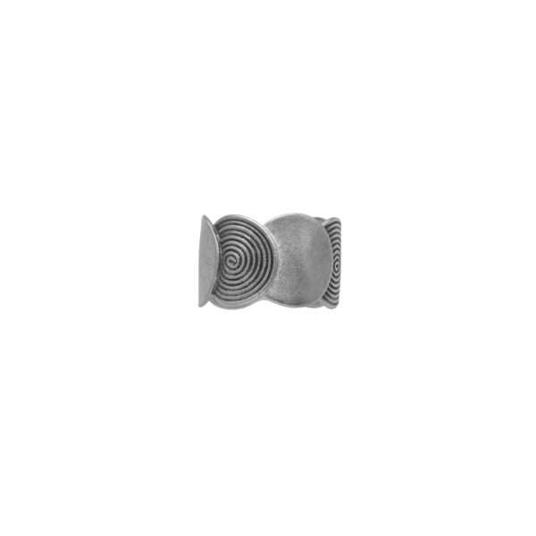ANILLO AJUSTABLE CIRCULO Y ESPIRAL HECHO A MANO