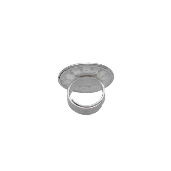 ANILLO AJUSTABLE CIRCULAR FLOR HECHO A MANO - Imagen 3