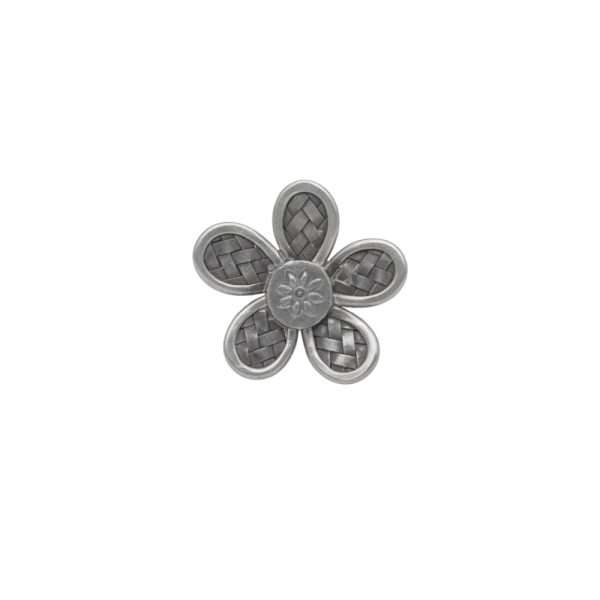 ANILLO AJUSTABLE FLOR TEJIDA HECHO A MANO