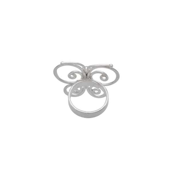 ANILLO AJUSTABLE MARIPOSA CALADA HECHO A MANO - Imagen 2