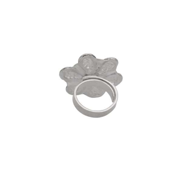 ANILLO AJUSTABLE FLOR HECHO A MANO - Imagen 2