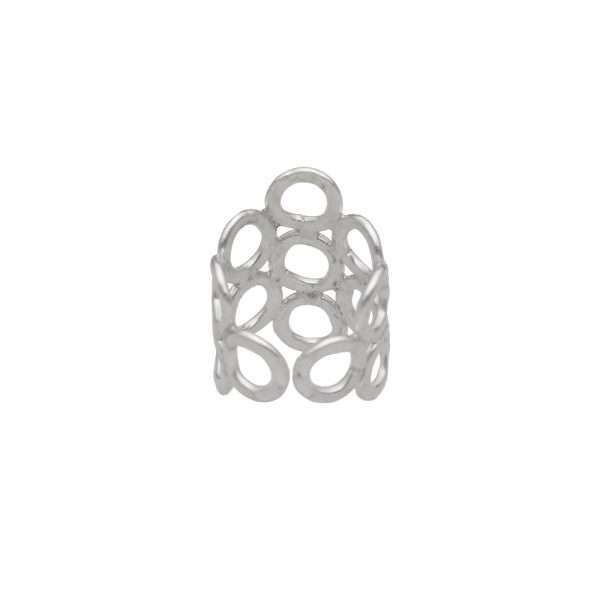 ANILLO AJUSTABLE CÍRCULOS CALADOS HECHO A MANO - Imagen 2