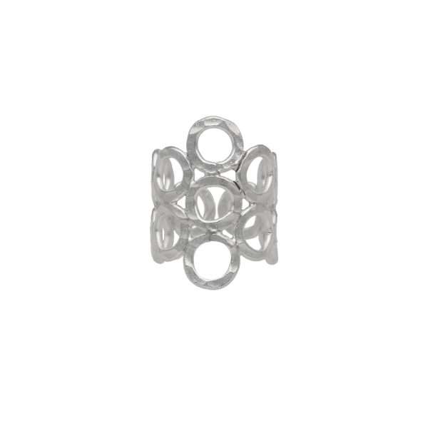 ANILLO AJUSTABLE CÍRCULOS CALADOS HECHO A MANO