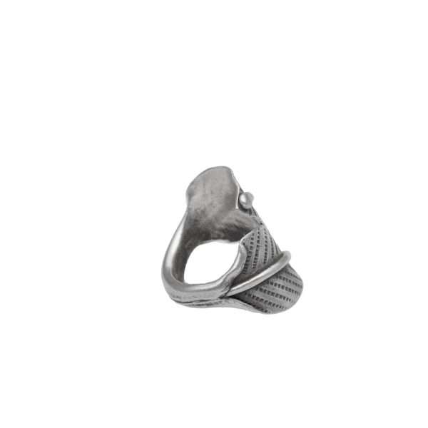 ANILLO AJUSTABLE HOJAS CRUZADAS HECHO A MANO - Imagen 2