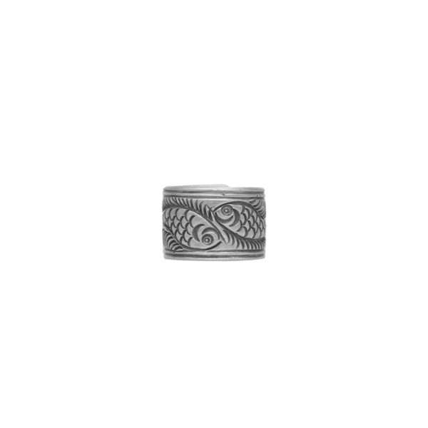 ANILLO AJUSTABLE CON DISEÑO DE PEZ HECHO A MANO