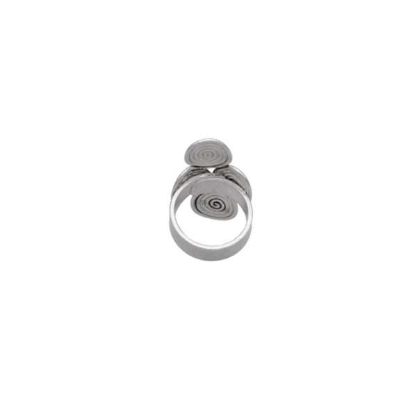 ANILLO CIRCULOS EN ESPAIRAL HECHO A MANO - Imagen 2