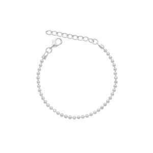 PULSERA BOLITA DIAMANTADA 2 MM-13 CM