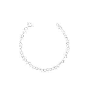 PULSERA CORAZONES ENTRELAZADOS 13 CM