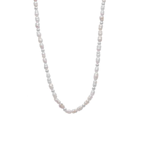 COLLAR PERLA DE RÍO OVALADA 3 MM