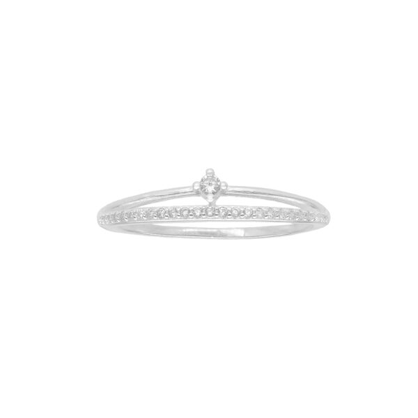 ANILLO SOLITARIO DOBLE MICROCIRCÓN