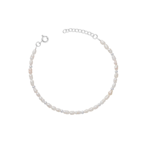 PULSERA PERLA DE RÍO OVALADA 3 MM