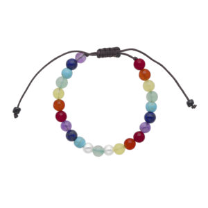 PULSERA SIETE CHAKRAS PIEDRA NATURAL