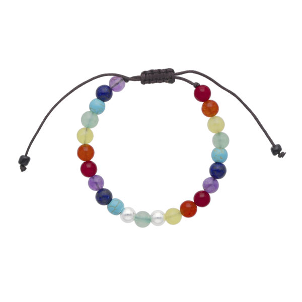 PULSERA SIETE CHAKRAS PIEDRA NATURAL