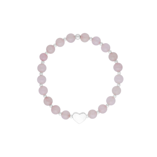 PULSERA ELÁSTICADA PIEDRA NATURAL CORAZÓN