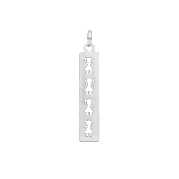 COLGANTE PLACA RECTANGULAR CUATRO NIÑAS 👧🏻👧🏻👧🏻👧🏻