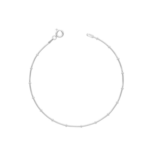 PULSERA COLA DE TOPO BOLITAS 1.8 MM